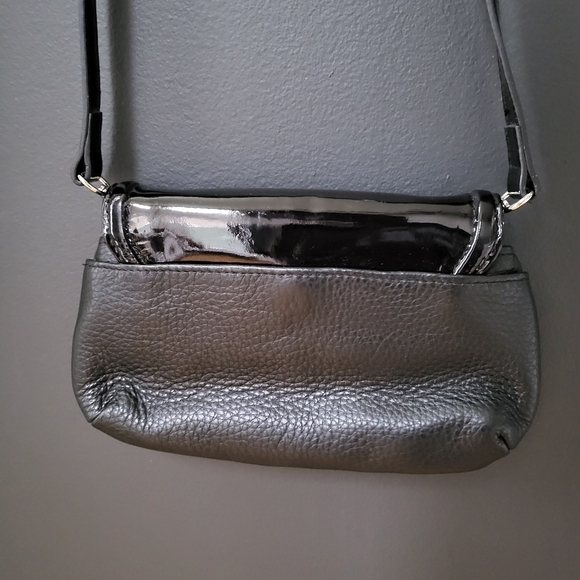 Brighton Black Leather & Patent Leather Gem Embellished Small Shoulder Bag 8 x 5 - Picture 5 of 11